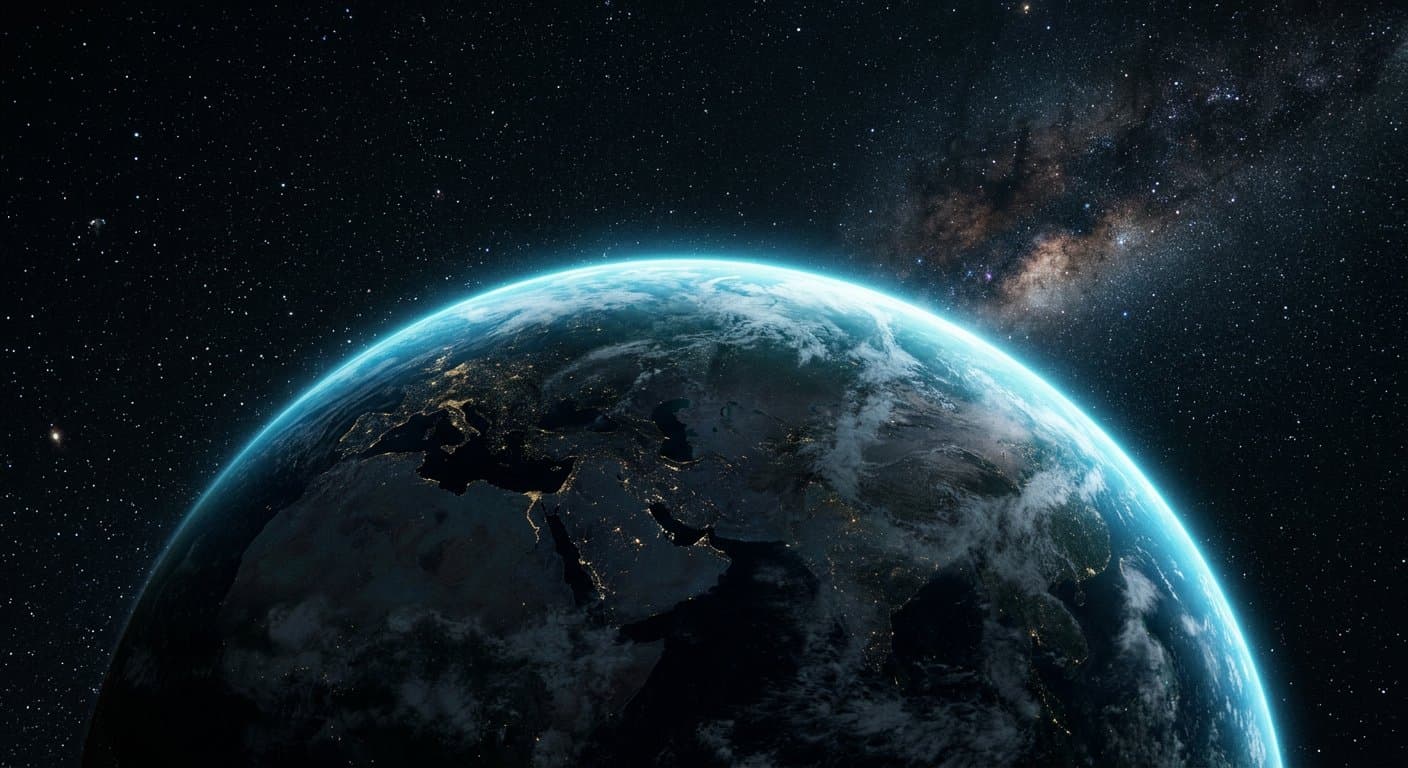 Earth from orbit suggesting cloud infrastructure